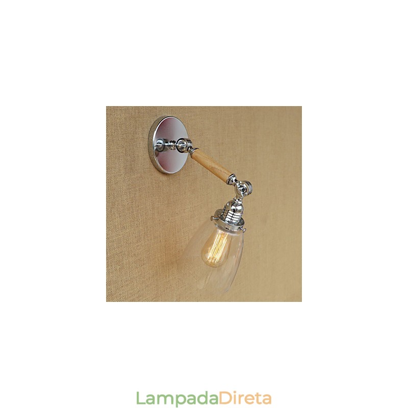 Recurso moderno contemporâneo country retrô galvanizado para luz ambiente de braço oscilante