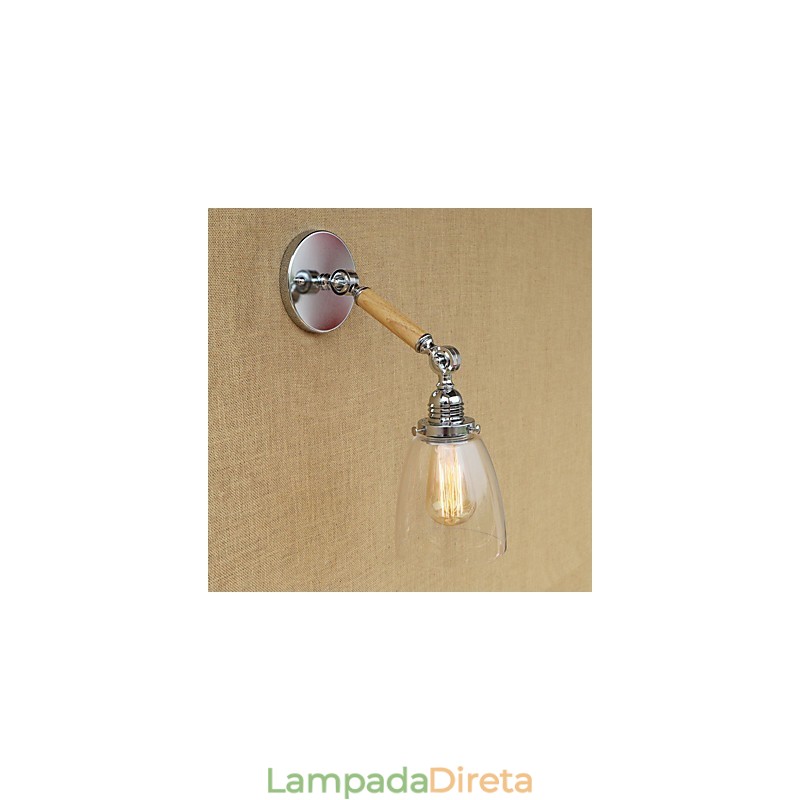 Recurso moderno contemporâneo country retrô galvanizado para luz ambiente de braço oscilante