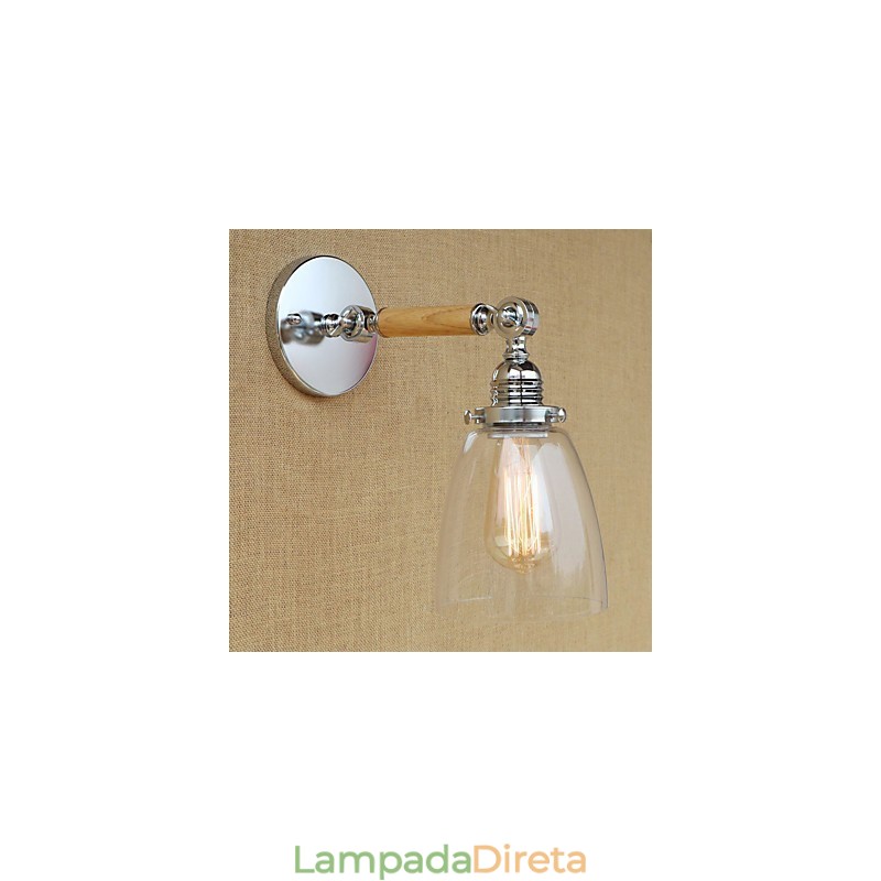 Recurso moderno contemporâneo country retrô galvanizado para luz ambiente de braço oscilante