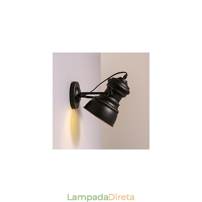 Iluminação industrial vintage retrô luxo interior quarto varanda bar corredor lâmpadas