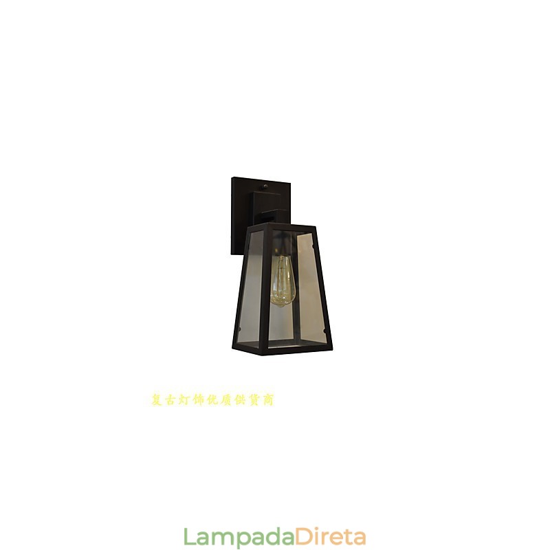 Luminária de parede Arandelas de parede Luminária de parede de ferro Lâmpada de parede sabre de luz preta muda na parede