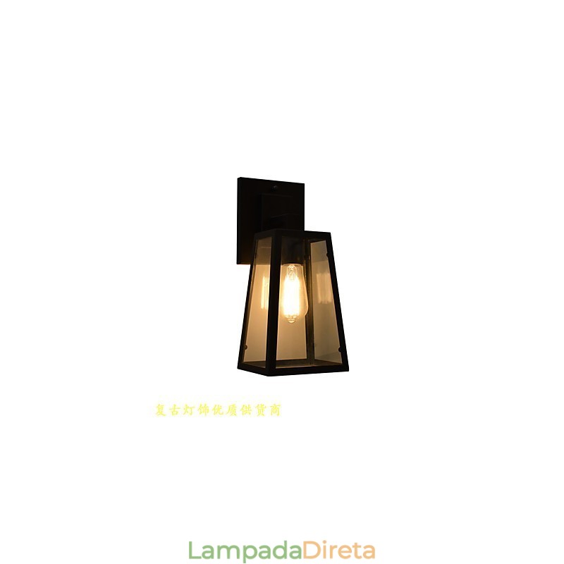 Luminária de parede Arandelas de parede Luminária de parede de ferro Lâmpada de parede sabre de luz preta muda na parede
