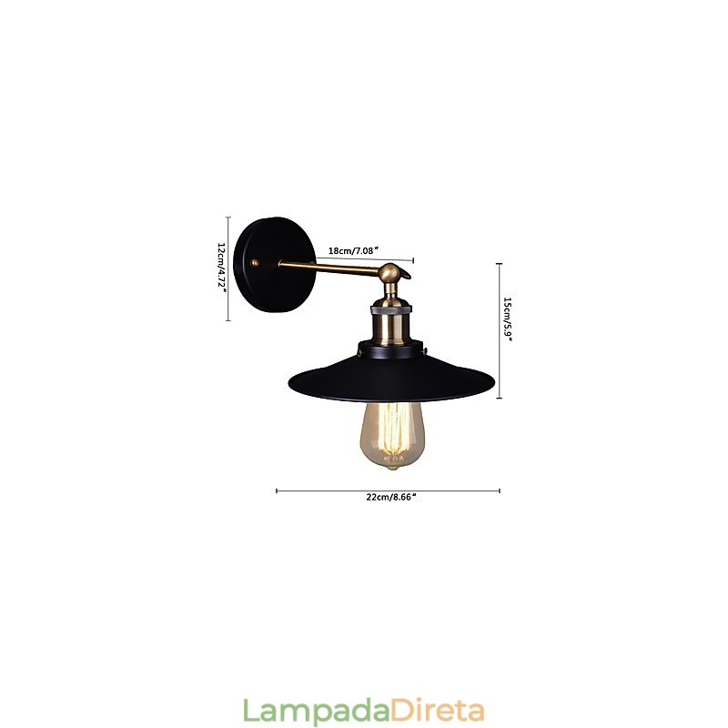 Luminária de parede loft Luminária de parede vintage Luminária de parede Lamparas Luminária de iluminação industrial Luminárias para sala de estar Quarto Luminárias residenciais
