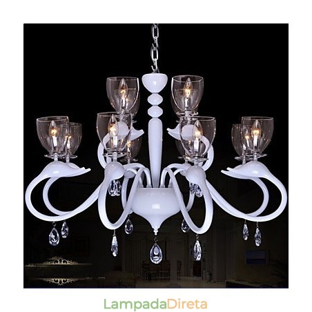 Lustre de cristal estilo europeu, individualidade, criativo, cisne, 12 luzes Lustre de cristal estilo europeu, individualidade, criativo, cisne, 12 luzes