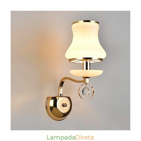Recurso eletrogalvanizado contemporâneo moderno para luzes de parede de luz ambiente de proteção ocular de estilo mini de cristal Recurso eletrogalvanizado contemporâneo moderno para luzes de parede de luz ambiente de proteção ocular de estilo mini de cristal