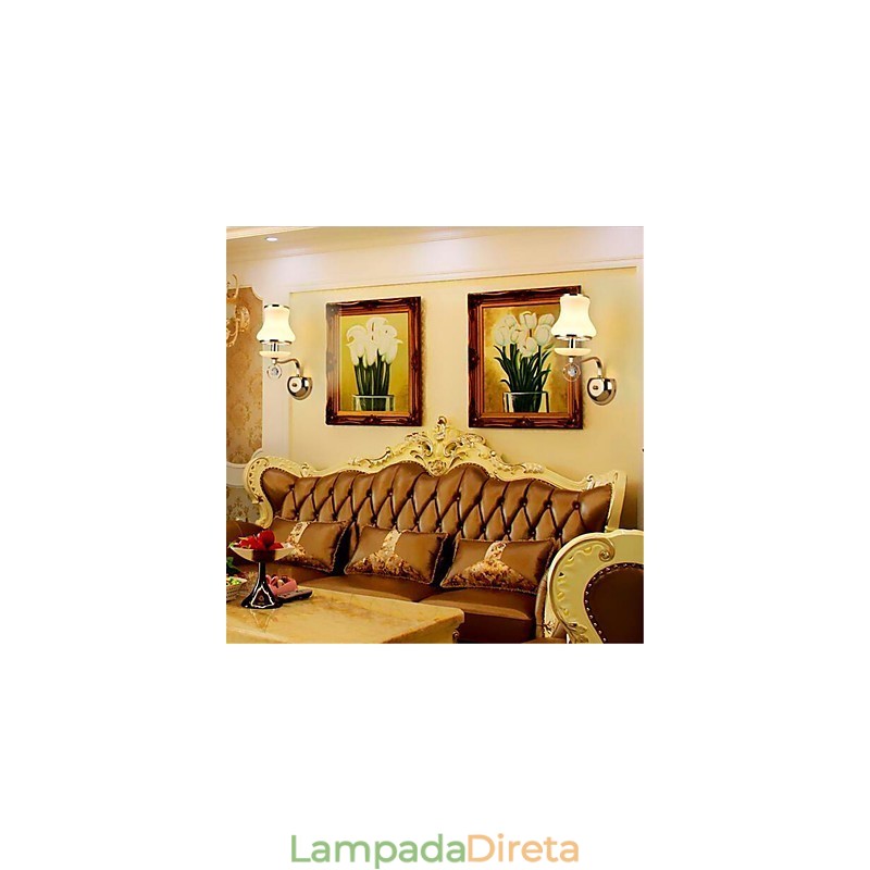 Recurso eletrogalvanizado contemporâneo moderno para luzes de parede de luz ambiente de proteção ocular de estilo mini de cristal
