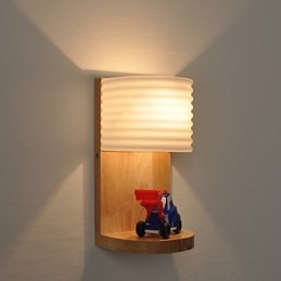 Luminária de parede simples, abajur de mesa de cabeceira com cúpula de vidro e madeira maciça para quarto, cômoda, sala de estar, quarto de bebê, dormitório universitário, mesa de centro, estantes de livros