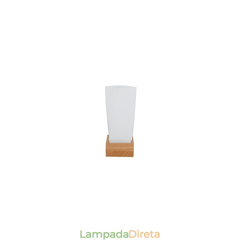 Luminária de parede simples, abajur de mesa de cabeceira com cúpula de vidro e madeira maciça para quarto, cômoda, sala de estar, quarto de bebê, dormitório universitário, mesa de centro, estantes de livros