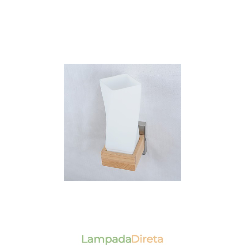 Luminária de parede simples, abajur de mesa de cabeceira com cúpula de vidro e madeira maciça para quarto, cômoda, sala de estar, quarto de bebê, dormitório universitário, mesa de centro, estantes de livros