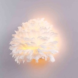 Apliques de parede Feather Modern Contemporary Bedroom Hotel Wall Spots E14
