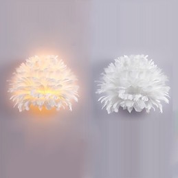 Apliques de parede Feather Modern Contemporary Bedroom Hotel Wall Spots E14