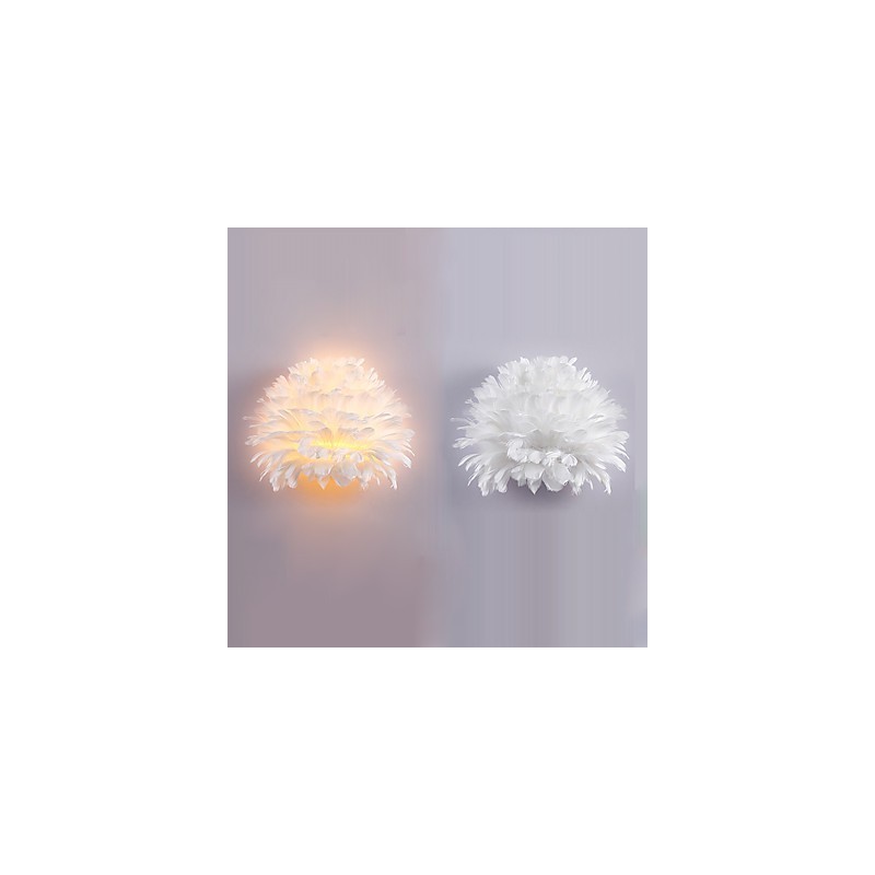 Apliques de parede Feather Modern Contemporary Bedroom Hotel Wall Spots E14