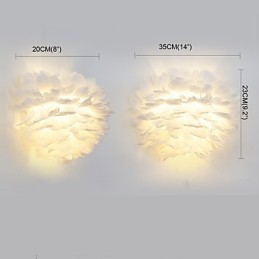 Apliques de parede Feather Modern Contemporary Bedroom Hotel Wall Spots E14