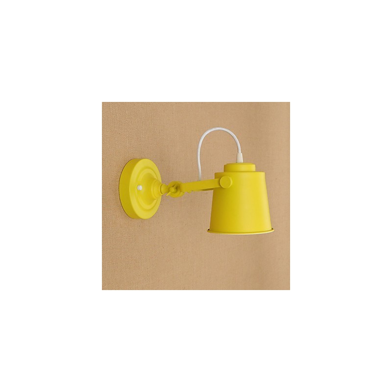 Luminária de parede de aço pintado, decoração de café americano preto e branco, luminária de parede retrô, lâmpada de sabre de luz na parede