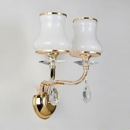 Recurso moderno e contemporâneo galvanizado para luzes de parede de proteção ocular em estilo mini cristal