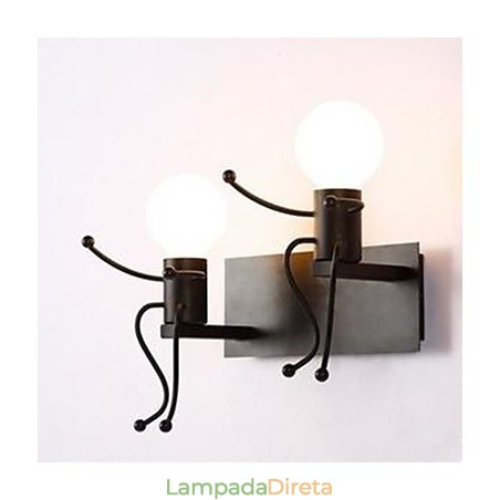 Luminária de parede de ferro estilo country americano Luminária de parede criativa para quarto de cabeceira Luminária de parede de vilão de corredor quente Luminária de parede de ferro estilo country americano Luminária de parede criativa para quarto de cabeceira Luminária de parede de vilão de corredor quente