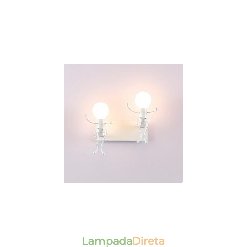 Luminária de parede de ferro estilo country americano Luminária de parede criativa para quarto de cabeceira Luminária de parede de vilão de corredor quente