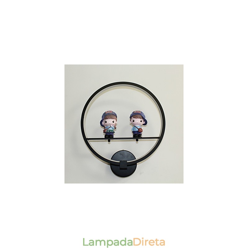 Luminária de parede criativa moderna, decoração de quarto infantil, luminária de personalidade, luminária de parede embutida, material de alumínio, lâmpadas de corredor de parede e lanternas