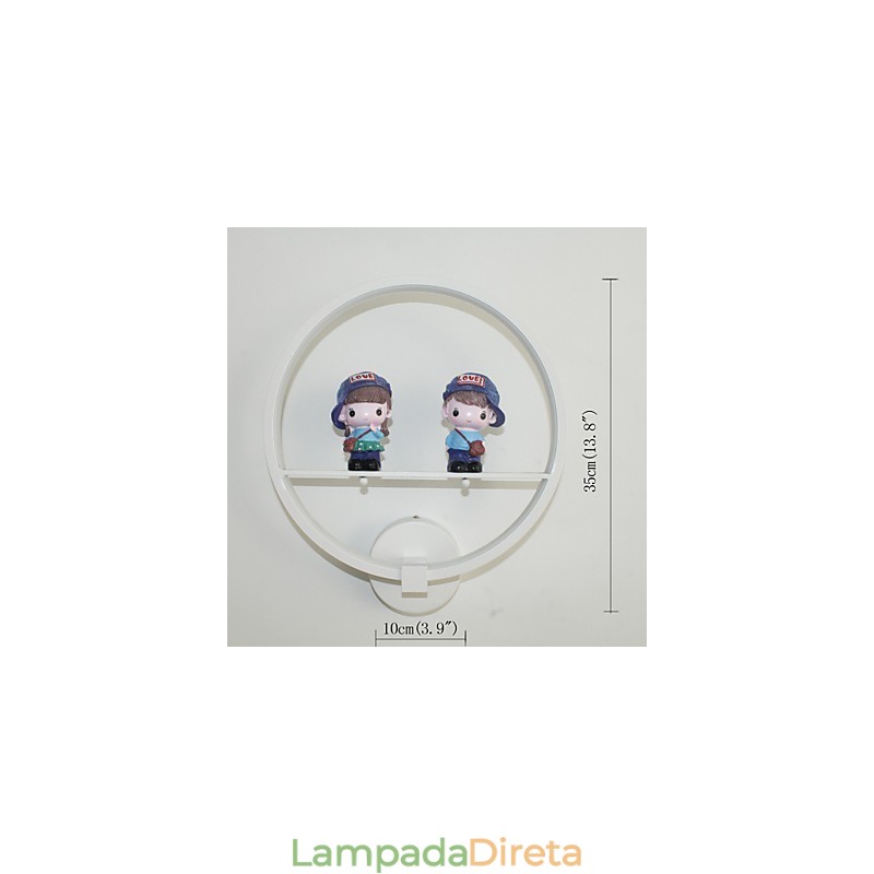 Luminária de parede criativa moderna, decoração de quarto infantil, luminária de personalidade, luminária de parede embutida, material de alumínio, lâmpadas de corredor de parede e lanternas