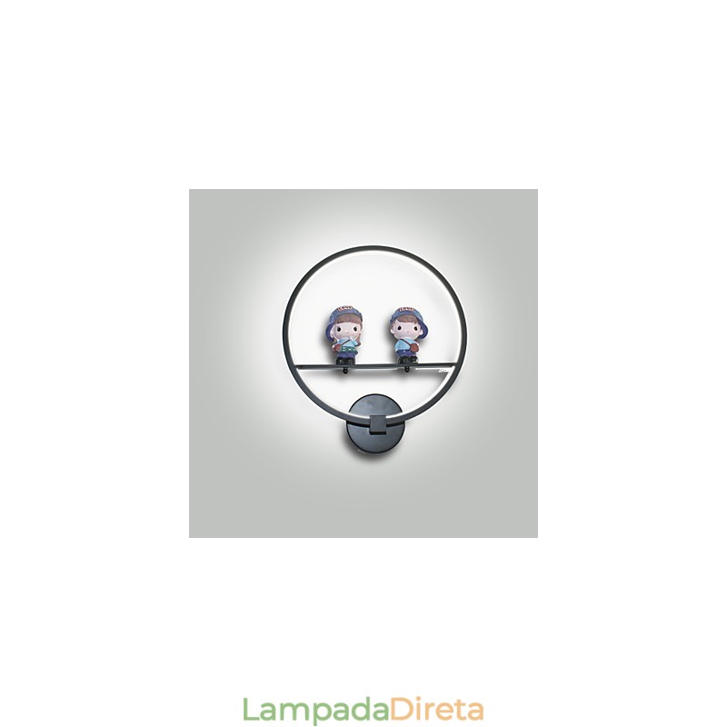 Luminária de parede criativa moderna, decoração de quarto infantil, luminária de personalidade, luminária de parede embutida, material de alumínio, lâmpadas de corredor de parede e lanternas