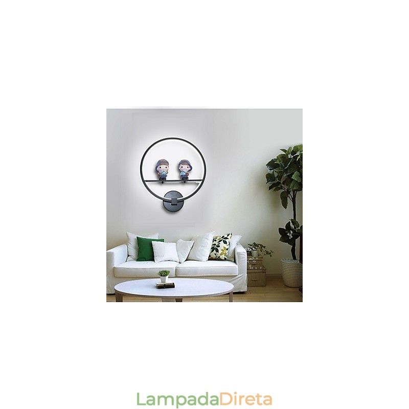 Luminária de parede criativa moderna, decoração de quarto infantil, luminária de personalidade, luminária de parede embutida, material de alumínio, lâmpadas de corredor de parede e lanternas