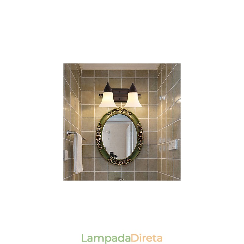 Acabamento em óxido preto rústico Lodge, recurso para proteção dos olhos, arandelas de parede com luz ambiente, luminária de parede