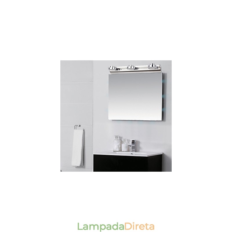 Iluminação de banheiro moderna contemporânea Metal