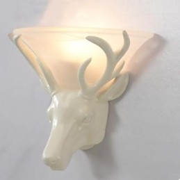 Luminária de parede contemporânea e contraída com cabeça de veado, luminária de parede criativa para sala de estar e quarto