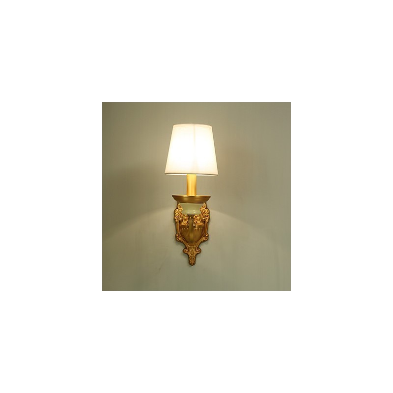 Simples Country Tradicional Clássico Latão Recurso para Mini Estilo Uplight Wall Sconces Luz de Parede