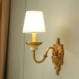 Simples Country Tradicional Clássico Latão Recurso para Mini Estilo Uplight Wall Sconces Luz de Parede