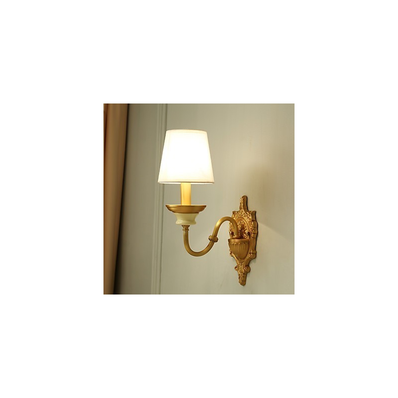 Simples Country Tradicional Clássico Latão Recurso para Mini Estilo Uplight Wall Sconces Luz de Parede