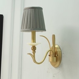 Simples Country Tradicional Clássico Latão Recurso para Mini Estilo Uplight Wall Sconces Luz de Parede