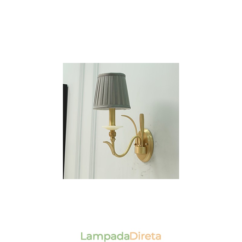 Simples Country Tradicional Clássico Latão Recurso para Mini Estilo Uplight Wall Sconces Luz de Parede