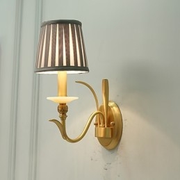 Simples Country Tradicional Clássico Latão Recurso para Mini Estilo Uplight Wall Sconces Luz de Parede