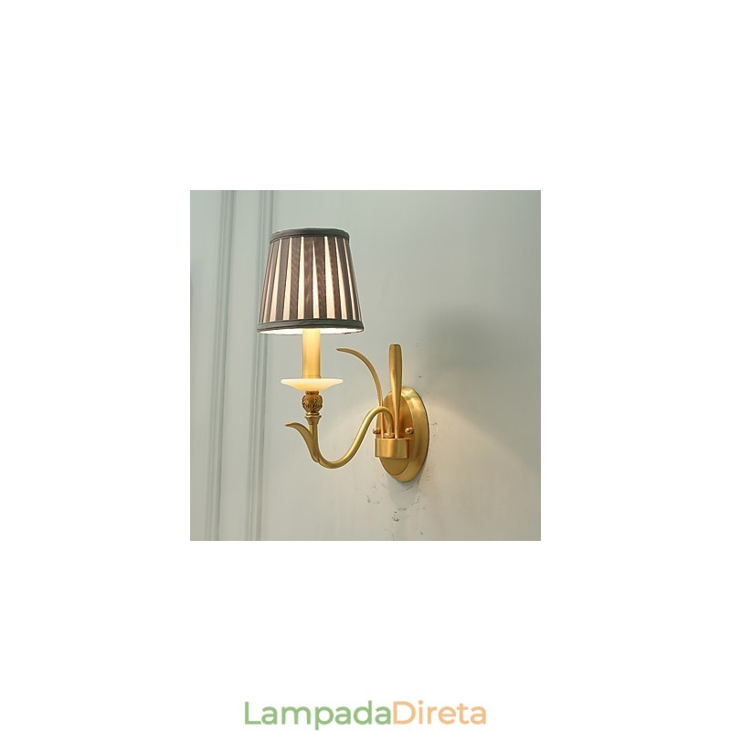 Simples Country Tradicional Clássico Latão Recurso para Mini Estilo Uplight Wall Sconces Luz de Parede