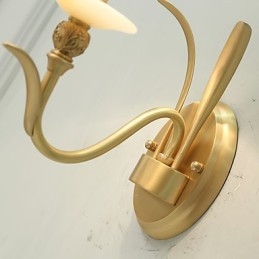 Simples Country Tradicional Clássico Latão Recurso para Mini Estilo Uplight Wall Sconces Luz de Parede