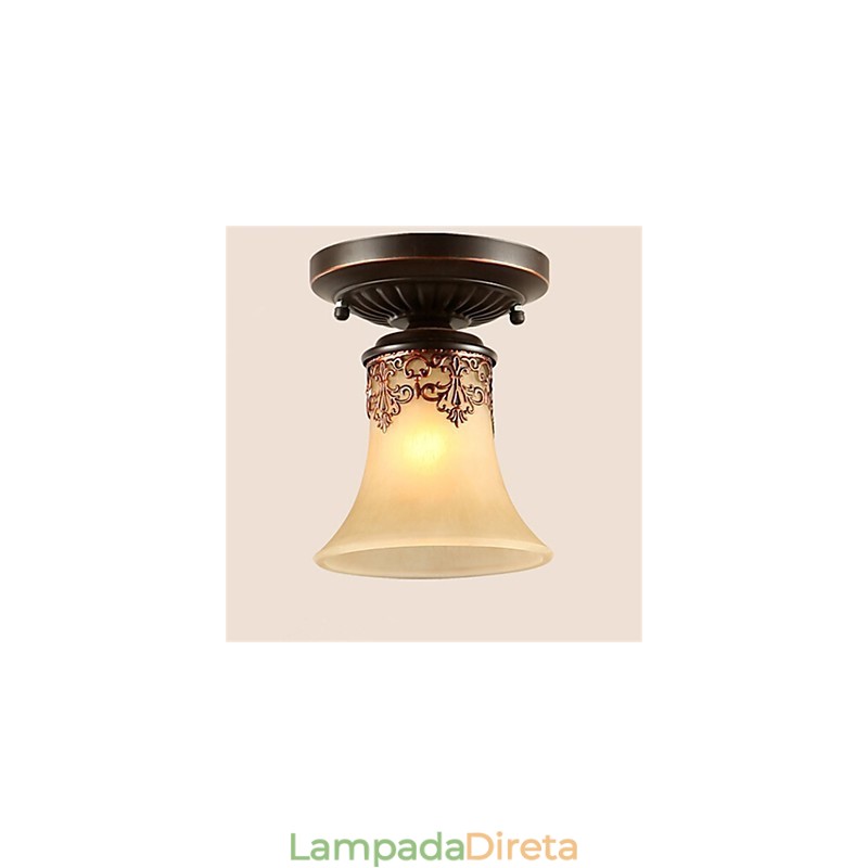 Lustre Pendente Luz Tradicional Clássico Rústico Lodge Vintage Retro Lanterna Jantar