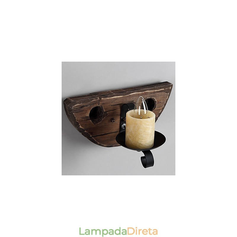 Pintura rústica de chalé para arandelas de parede estilo mini uplight, luminária de parede