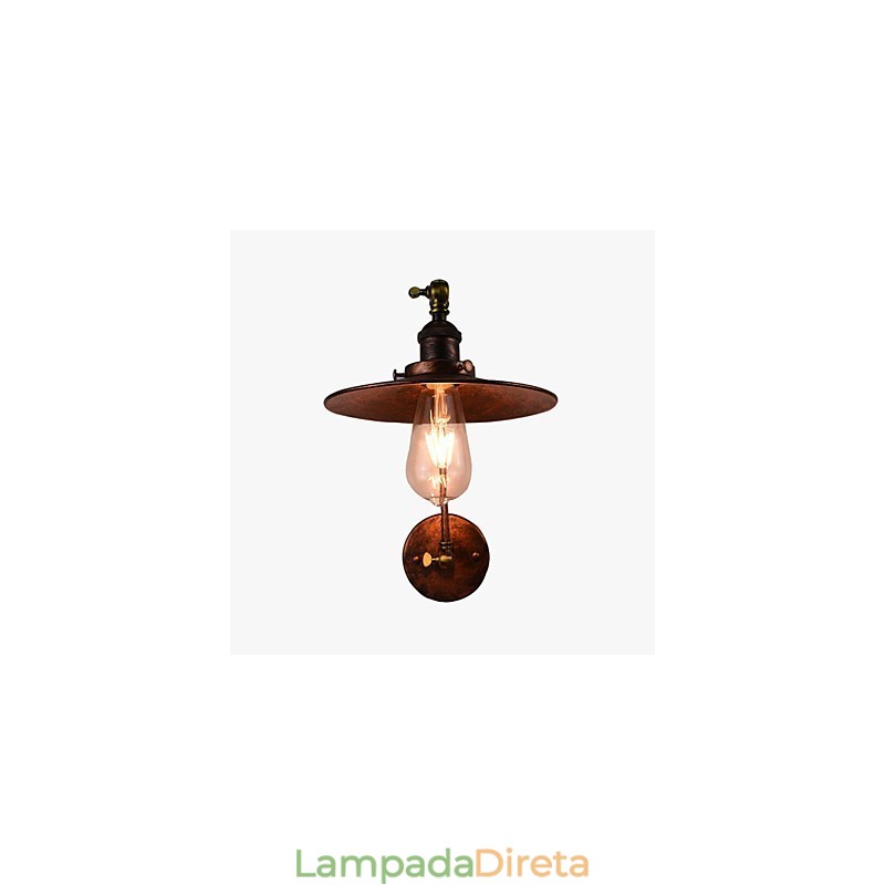 Luminária de parede Arandelas de parede Luminária de parede de ferro Retro Vintage Moderno Upscale Bar West Restaurante Café