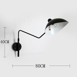 Luminária de parede vintage estilo industrial loft americano para quarto, sala de jantar, sala de café e bar, decoração de parede