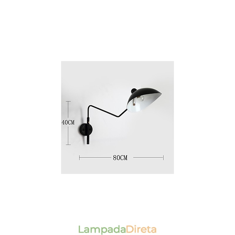 Luminária de parede vintage estilo industrial loft americano para quarto, sala de jantar, sala de café e bar, decoração de parede