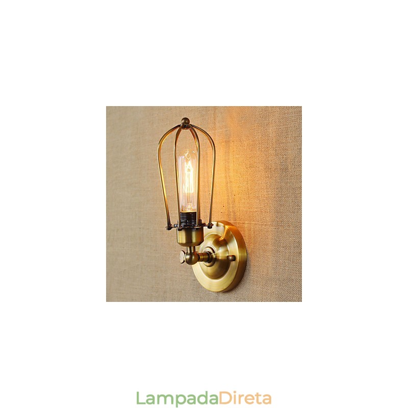 Recurso de galvanoplastia retrô vintage simples para arandelas de parede de luz ambiente estilo mini