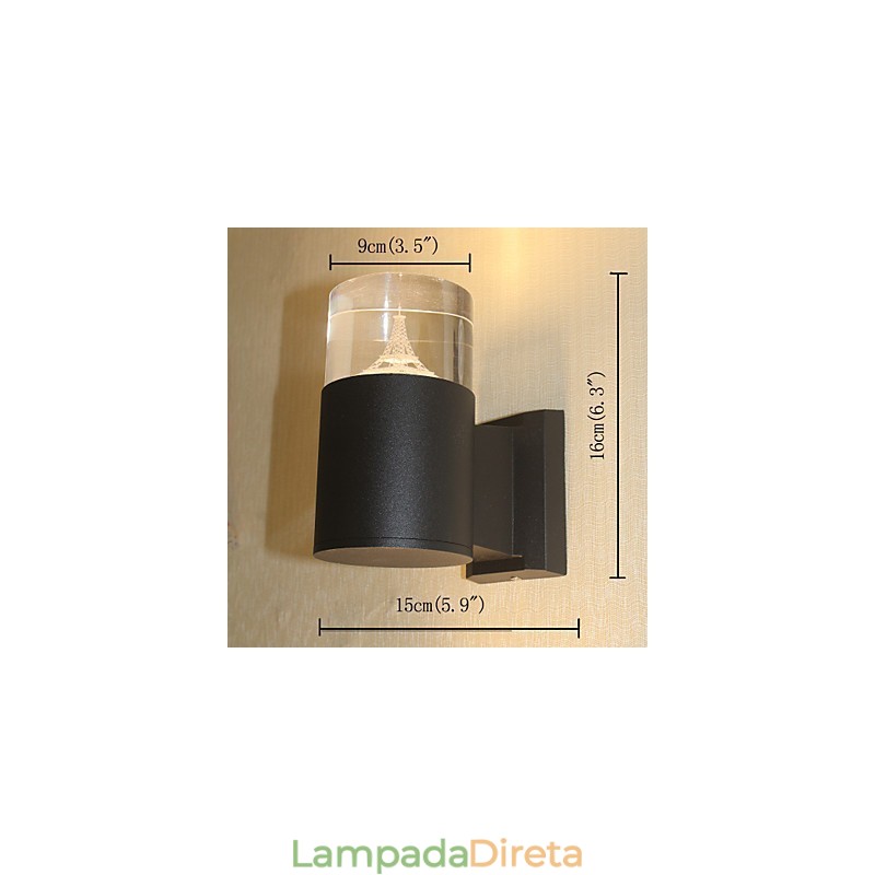 Recurso simples integrado para arandelas de parede com luz ambiente