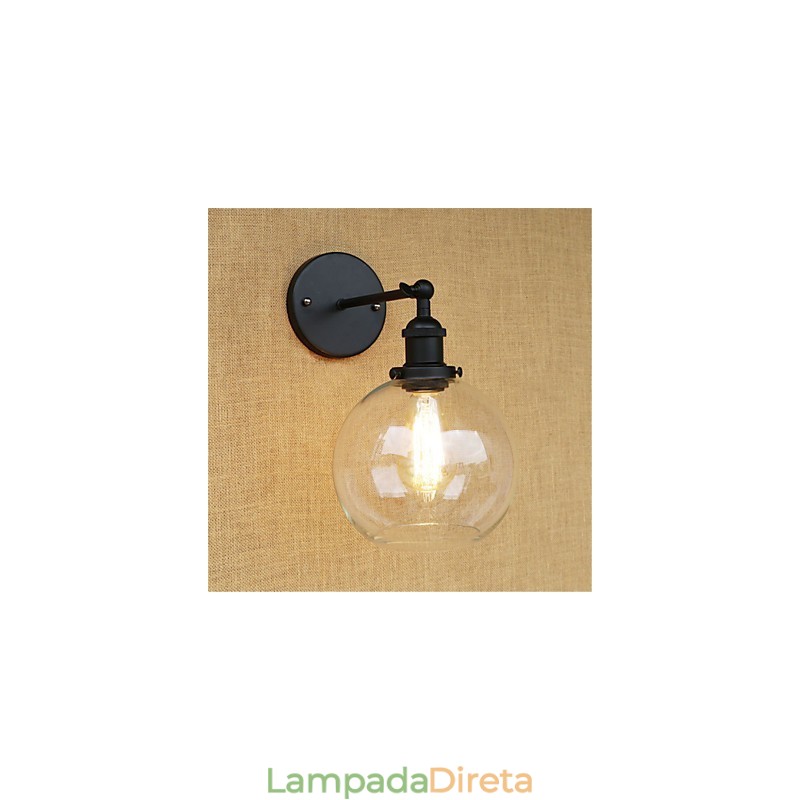 Pintura retrô country para proteção ocular em estilo mini, arandelas de parede com luz ambiente