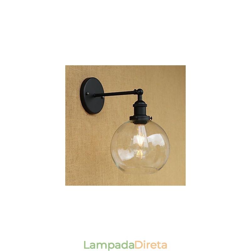 Pintura retrô country para proteção ocular em estilo mini, arandelas de parede com luz ambiente