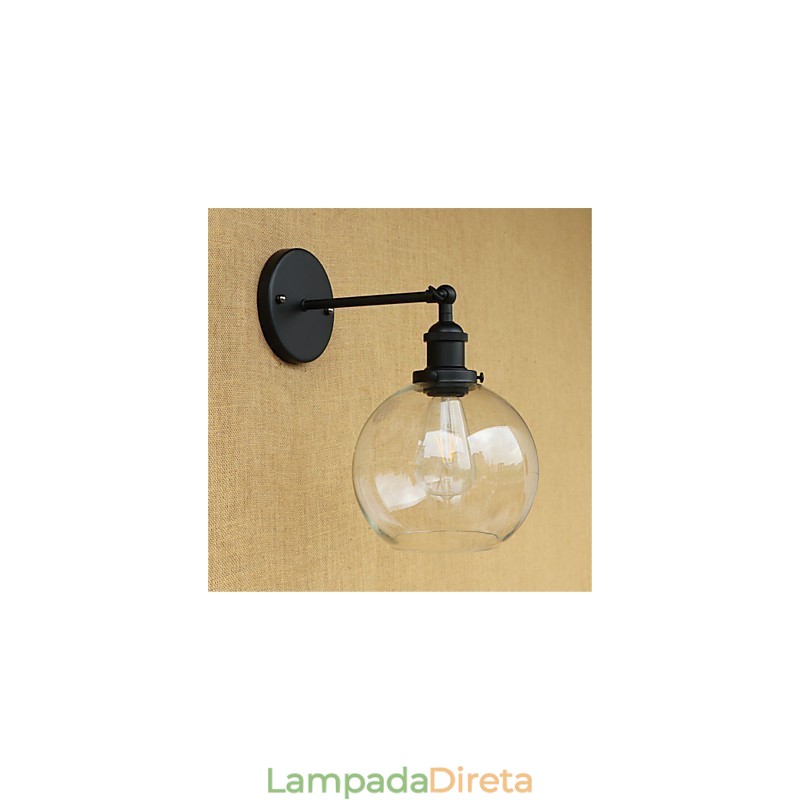 Pintura retrô country para proteção ocular em estilo mini, arandelas de parede com luz ambiente