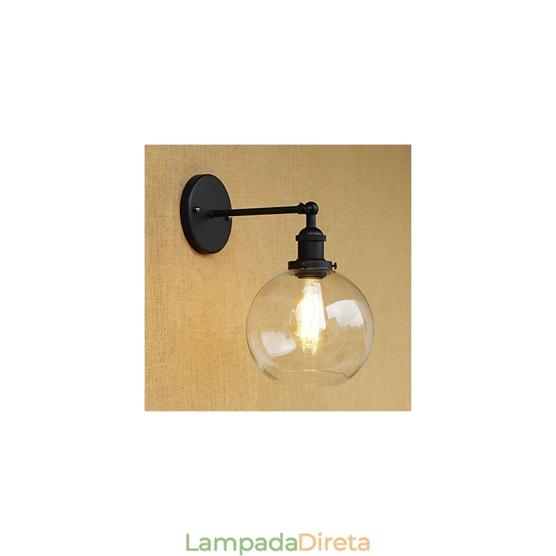 Pintura retrô country para proteção ocular em estilo mini, arandelas de parede com luz ambiente