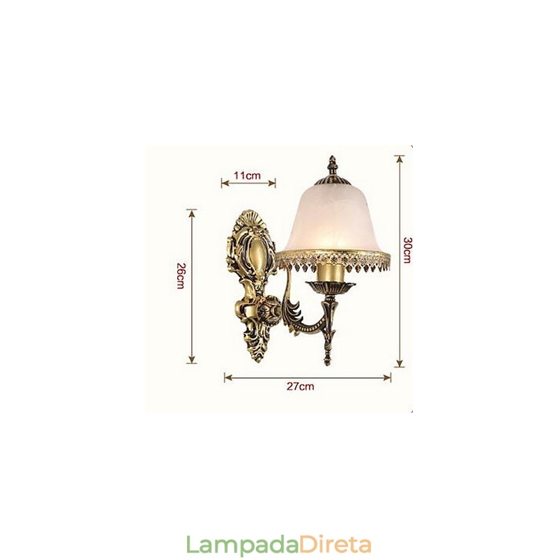 Luminária de parede vintage galvanizada Downlight