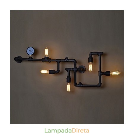 Luminárias de parede industriais loft Luminárias de parede antigas Edison com lâmpadas Luminária de parede vintage para iluminação de sala de estar Luminárias de parede industriais loft Luminárias de parede antigas Edison com lâmpadas Luminária de parede vintage para iluminação de sala de estar