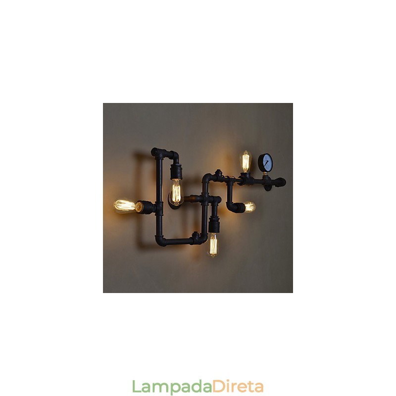Luminárias de parede industriais loft Luminárias de parede antigas Edison com lâmpadas Luminária de parede vintage para iluminação de sala de estar
